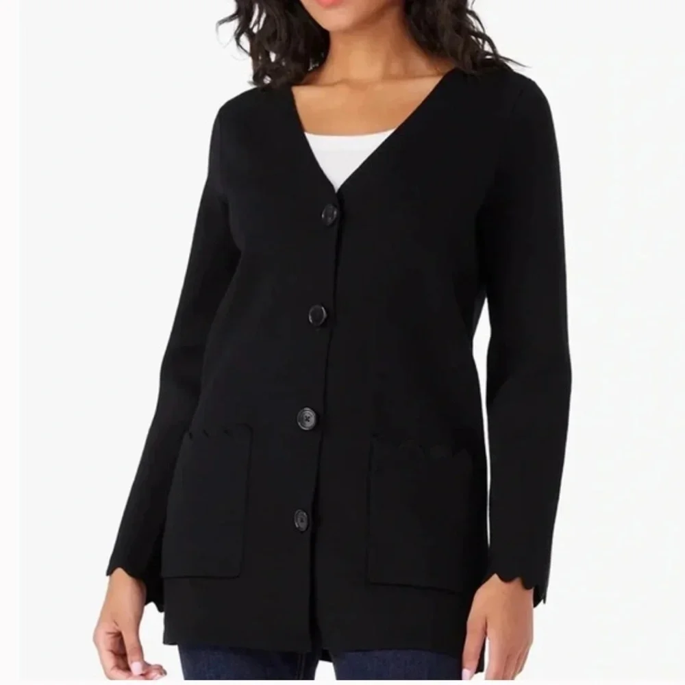 Kate Spade Scalloped Sweater Blazer Size S NEW